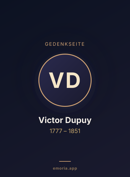 Gedenkportrait von Victor Dupuy