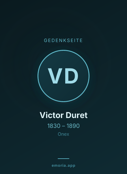 Gedenkportrait von Victor Duret