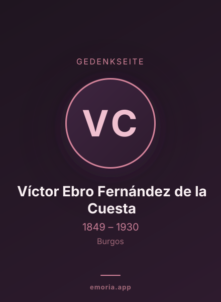 Gedenkportrait von Víctor Ebro Fernández de la Cuesta