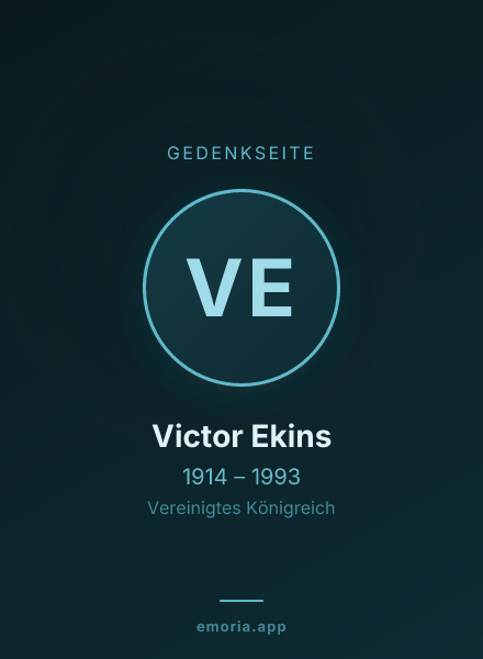 Gedenkportrait von Victor Ekins