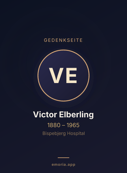 Gedenkportrait von Victor Elberling