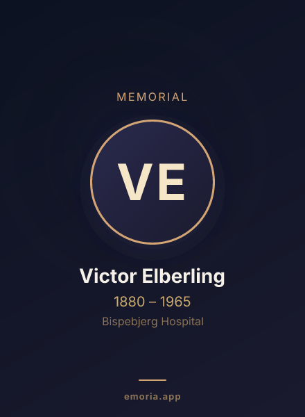 Memorial portrait of Victor Elberling
