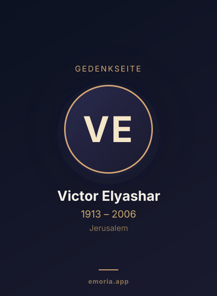 Gedenkportrait von Victor Elyashar