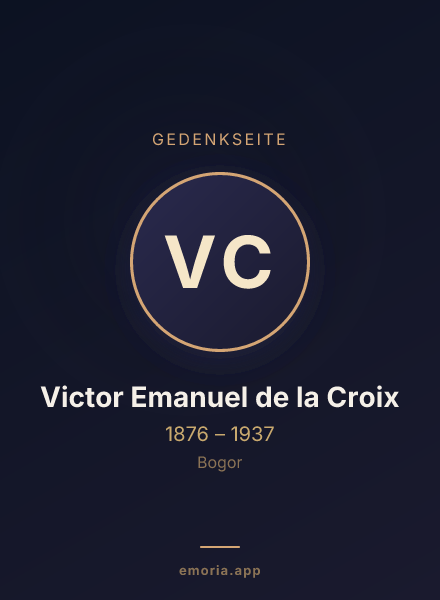 Gedenkportrait von Victor Emanuel de la Croix