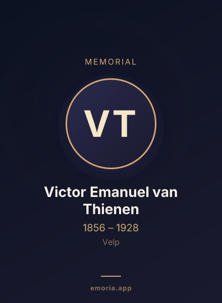Memorial portrait of Victor Emanuel van Thienen
