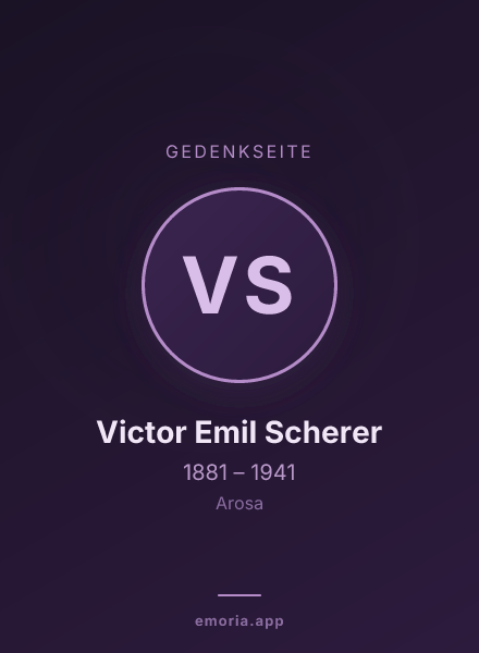 Gedenkportrait von Victor Emil Scherer