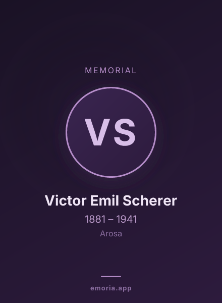 Memorial portrait of Victor Emil Scherer