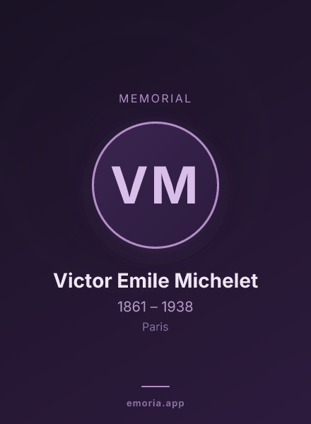 Memorial portrait of Victor Emile Michelet