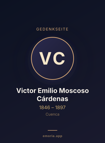 Gedenkportrait von Victor Emilio Moscoso Cárdenas