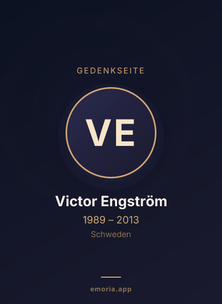 Gedenkportrait von Victor Engström