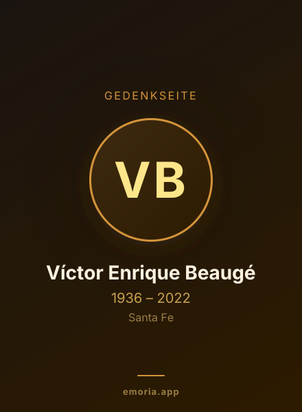 Gedenkportrait von Víctor Enrique Beaugé