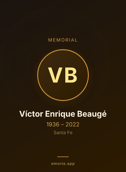 Memorial portrait of Víctor Enrique Beaugé