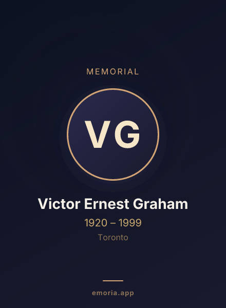 Memorial portrait of Victor Ernest Graham