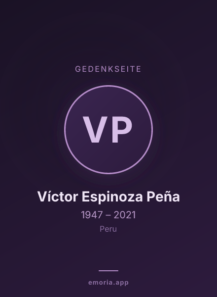 Gedenkportrait von Víctor Espinoza Peña