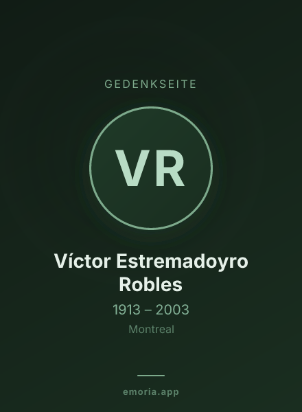 Gedenkportrait von Víctor Estremadoyro Robles