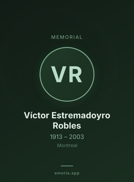 Memorial portrait of Víctor Estremadoyro Robles