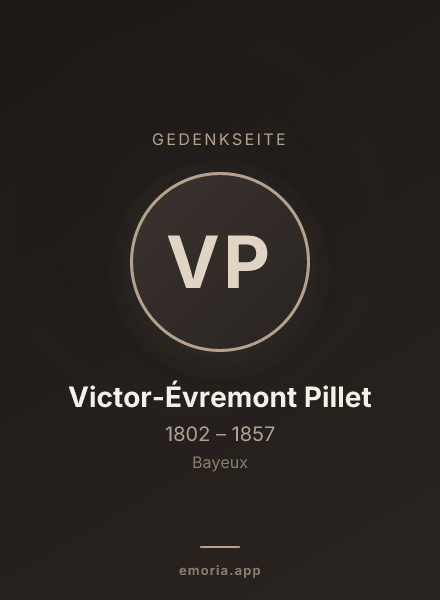 Gedenkportrait von Victor-Évremont Pillet