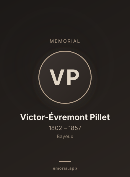Memorial portrait of Victor-Évremont Pillet