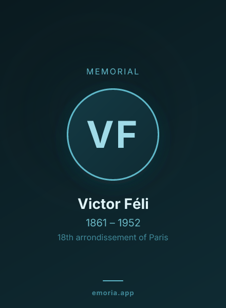 Memorial portrait of Victor Féli