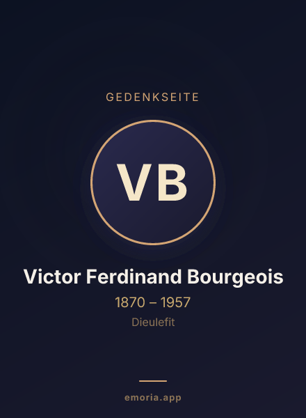 Gedenkportrait von Victor Ferdinand Bourgeois