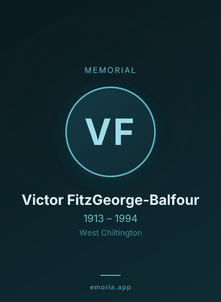 Memorial portrait of Victor FitzGeorge-Balfour
