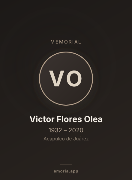 Memorial portrait of Victor Flores Olea