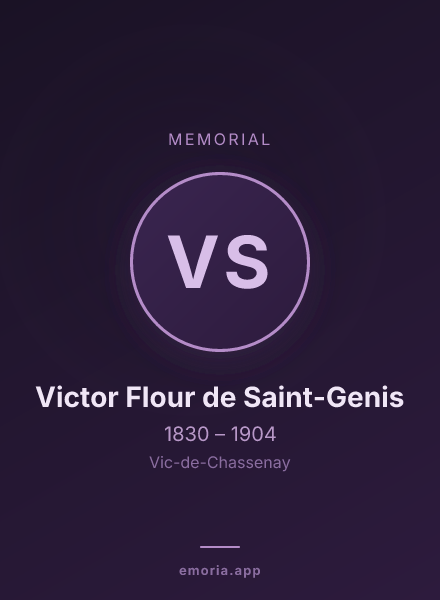 Memorial portrait of Victor Flour de Saint-Genis