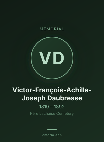 Memorial portrait of Victor-François-Achille-Joseph Daubresse