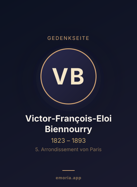 Gedenkportrait von Victor-François-Eloi Biennourry