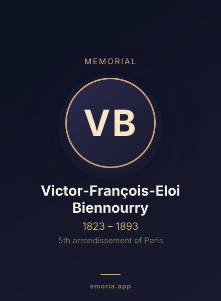 Memorial portrait of Victor-François-Eloi Biennourry