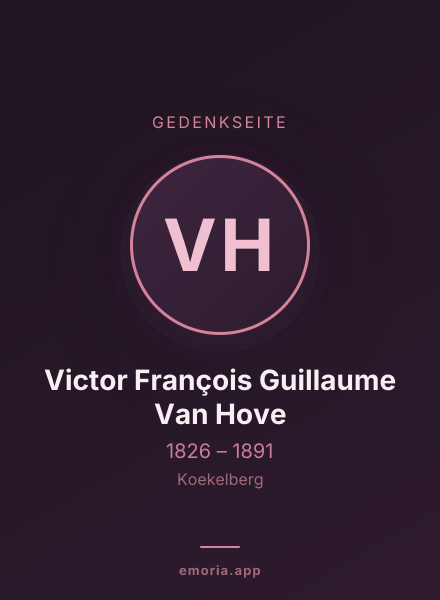Gedenkportrait von Victor François Guillaume Van Hove