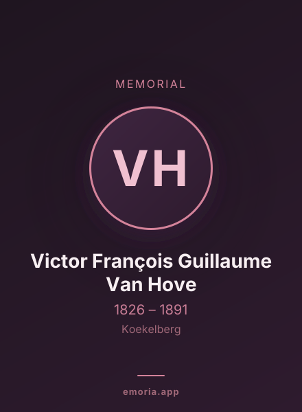 Memorial portrait of Victor François Guillaume Van Hove
