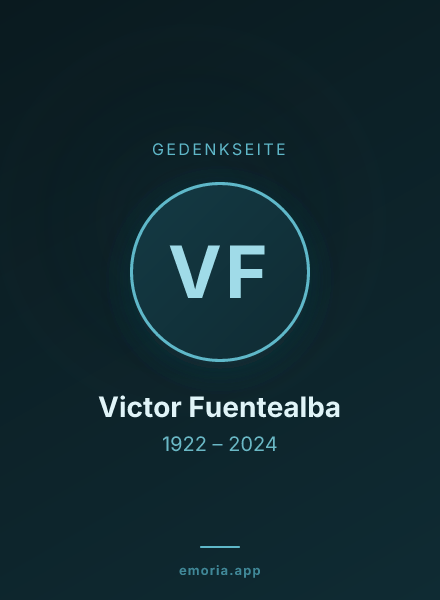 Gedenkportrait von Victor Fuentealba