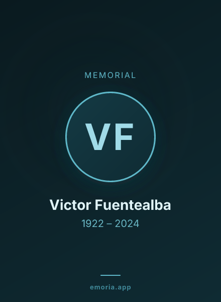 Memorial portrait of Victor Fuentealba
