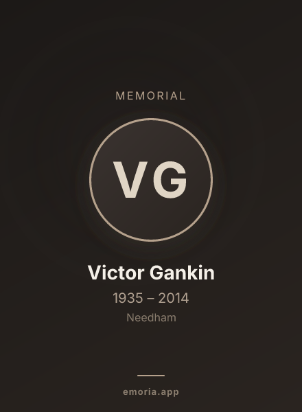 Memorial portrait of Victor Gankin