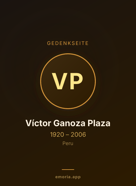 Gedenkportrait von Víctor Ganoza Plaza