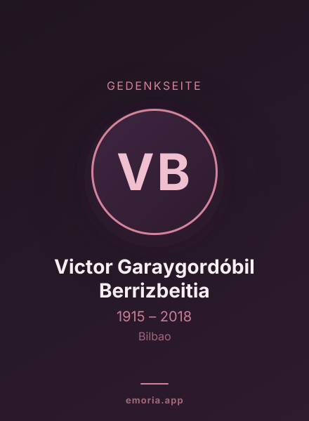 Gedenkportrait von Victor Garaygordóbil Berrizbeitia