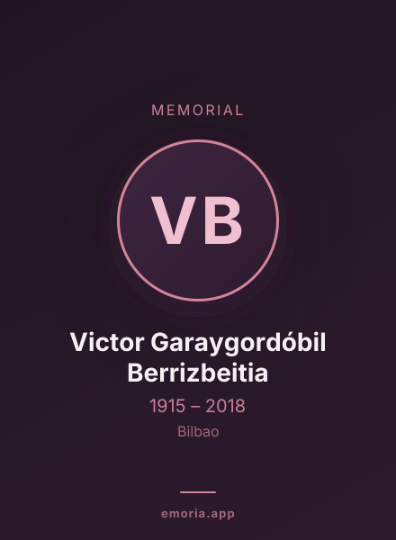 Memorial portrait of Victor Garaygordóbil Berrizbeitia