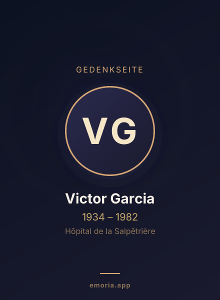 Gedenkportrait von Victor Garcia