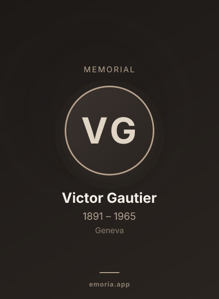 Memorial portrait of Victor Gautier