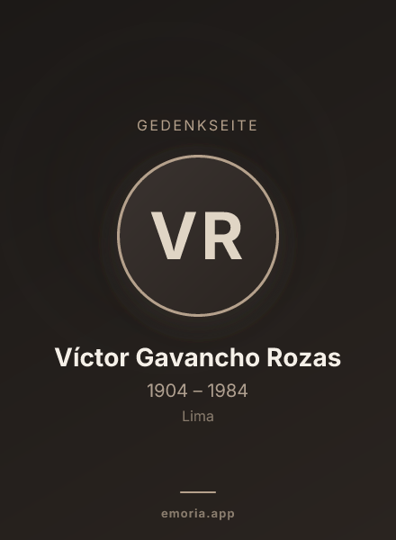 Gedenkportrait von Víctor Gavancho Rozas