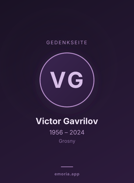 Gedenkportrait von Victor Gavrilov