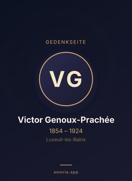 Gedenkportrait von Victor Genoux-Prachée