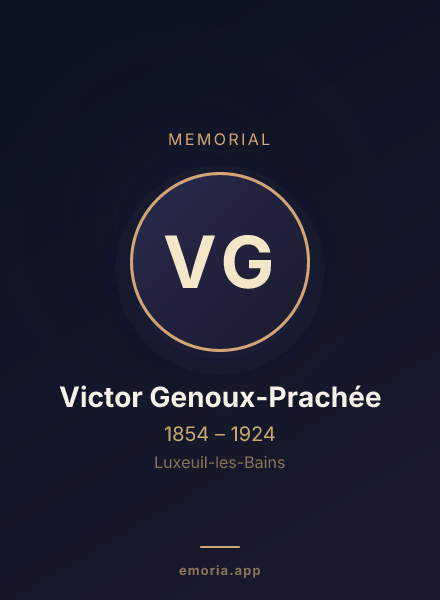 Memorial portrait of Victor Genoux-Prachée