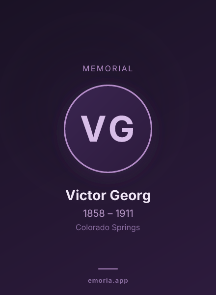 Memorial portrait of Victor Georg