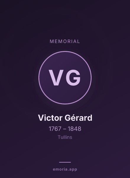 Memorial portrait of Victor Gérard