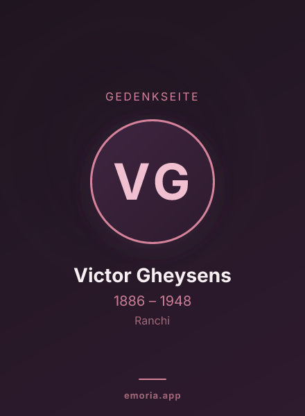 Gedenkportrait von Victor Gheysens
