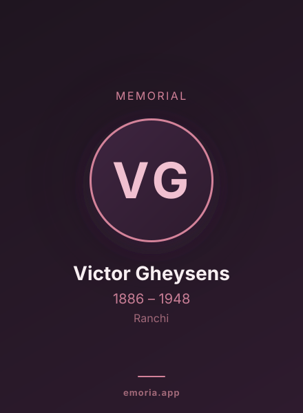 Memorial portrait of Victor Gheysens