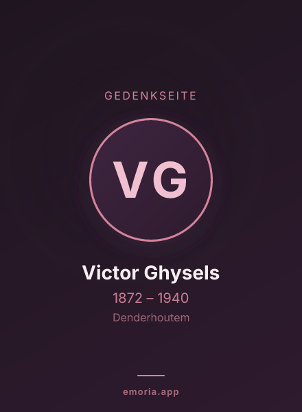 Gedenkportrait von Victor Ghysels