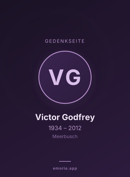 Gedenkportrait von Victor Godfrey